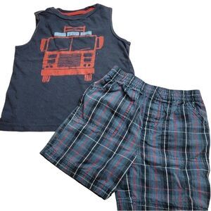 Jumping Beans fire truck shirt 3T